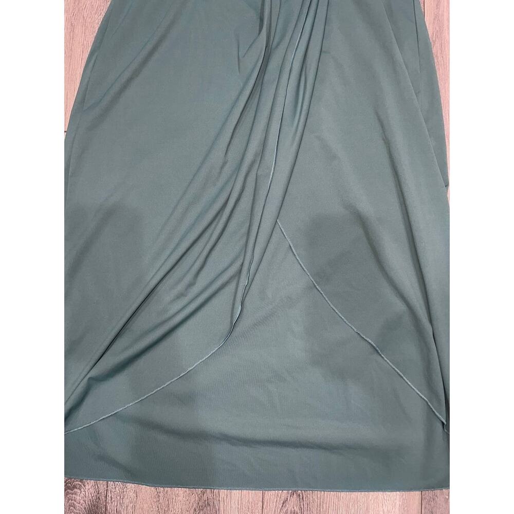Halara racer back split asymmetrical hem split dress blue spruce XL A006120 - Picture 4 of 10